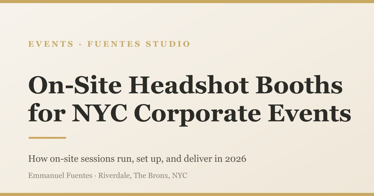 On-Site Headshot Booths for NYC Corporate Events in 2026: How They Actually Work