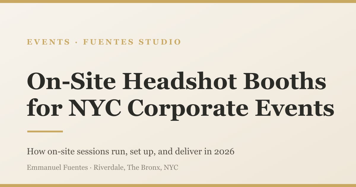 On-Site Headshot Booths for NYC Corporate Events in 2026: How They Actually Work